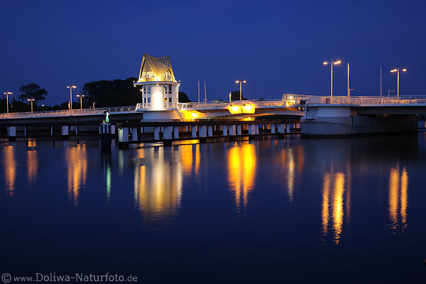 Kappeln Schleibrcke Nachtlichter romantische Wasserpanorama Ostseefjordschlei
