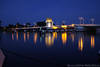 Kappeln Schlei-Brücke Nachtfotos Romantik Laternenlicht Spiegelung in Blauwasser