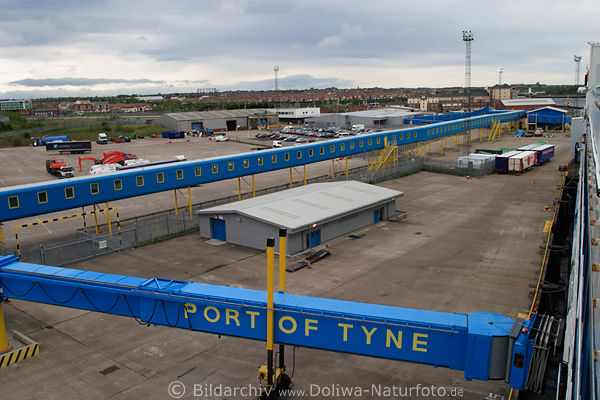 Port of Tyne Fhrterminal Hafen Passagier-Rampen Schiff-Zugang