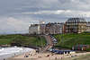 Tynemouth Strand Bucht Bar Nordsee Kste Wasser Promenade mit Grand-Hotel