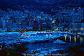 Monte Carlo Nacht Panorama Yachthafen Boote City-Landschaft Monaco Romantik