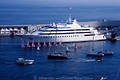 Lady Moura Großjacht Monte-Carlo Yachthafen Boote in Wasser Landschaft Riviera