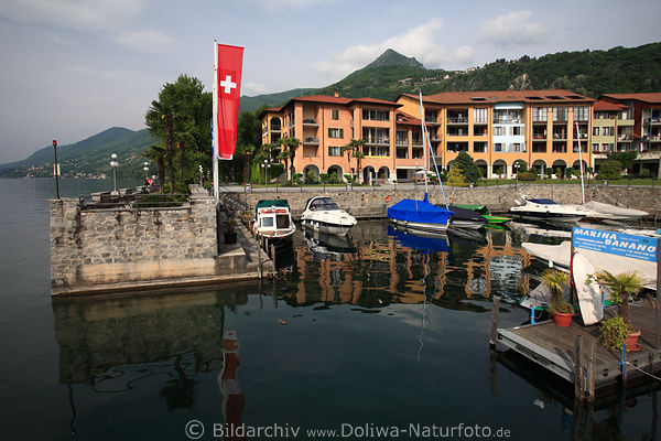 Marina Banano Cannero Riviera Porto Lago Maggiore boats alberghi