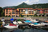 Cannero Hafen-Hotels Panorama am Maggiore-See