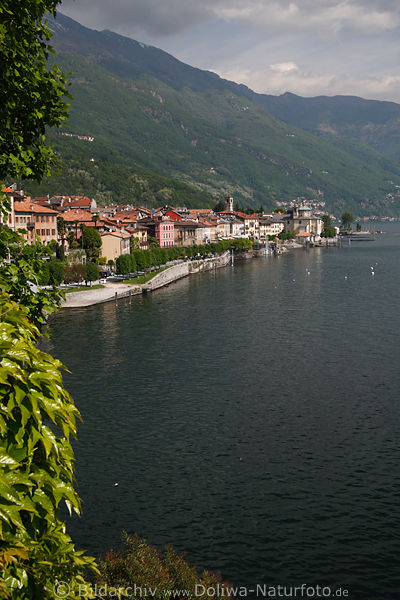 Cannobio Ferienort Bergkste Landschaft City Panorama am Wasser Lago Maggiore