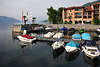 Maggiore Port Mole Cannero Riviera See Wasserlandschaft Boote