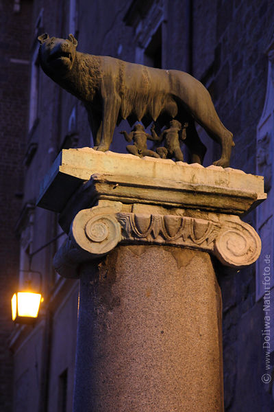 Rom Kapitol Wlfin sugt Remus und Romulus Denkmal aus Bronze
