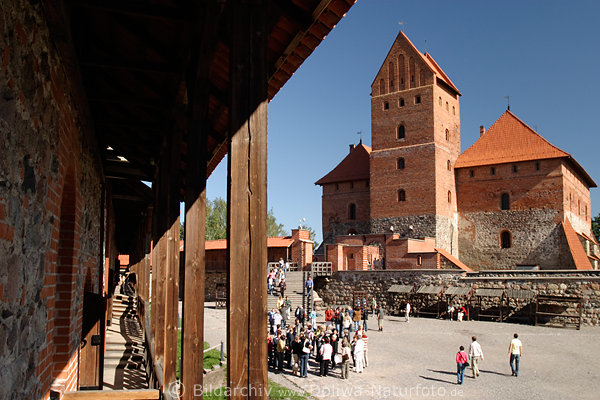 Palast litauischen Grofrsten Vytautas in Trakai Burgturm