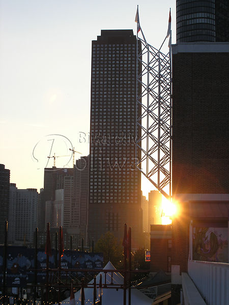 Chicago Sonne City-Blick zwischen Wolkenkratzer