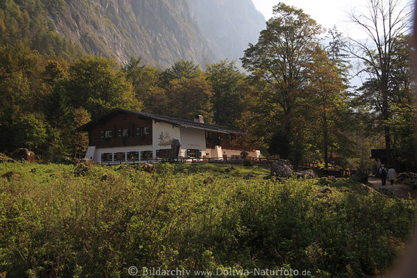 Salet-Almhtte in Natur Alpenlandschaft Wanderziel Nationalpark Berchtesgaden Berge