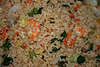Reis Bratspeise mit Garnelen, Fried Rice with shrimps, Reisspeise & Garnelenspeise Foto
