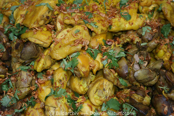 Hhnchen mit Leber Koriander Trockengarnelen