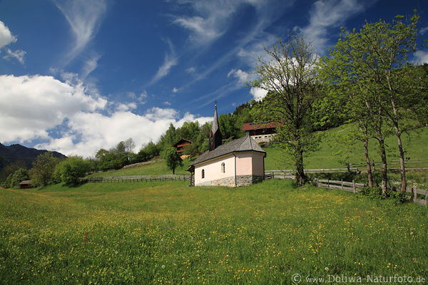 Bergdorf Gnoppnitz Kirchlein Kapelle Huser Alpenlandschaft grne Naturoase