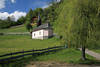 1202222_Gnoppnitzer Kapelle Dorfkirche Foto auf Gaugen Berghngen grner Frhling in Alpen Naturoase Bild