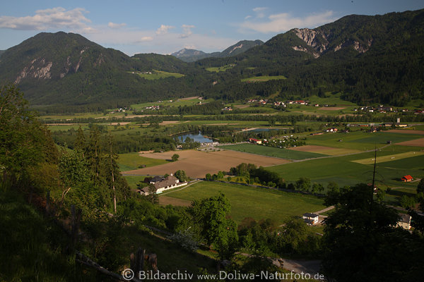 Drautal bei Greifenburg Krnten Bergpanorama