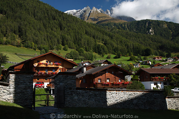 Obermauern Huser Grnwiesen Wald Berglandschaft Naturfoto unter Ochsenburg Berg