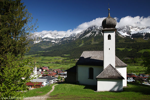 Marienkapelle Ellmau grnes Tal abwrts Kalvarienhhe