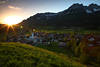 Sonnenuntergang über Ellmau Foto Romantik Abendlicht Tal Stimmung Bergpanorama
