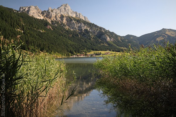 Haldensee Schiffufer Naturbild Haller Wasserblick romantische Alpenkulisse 212975 Foto