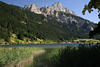 Haldensee Bergkulisse über Wasser Schiff Uferpanorama Naturfoto 212987 Alpenbild