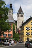 Kitzbhel City Gasse Altstadt Kirchtrme Caf Strassenbild