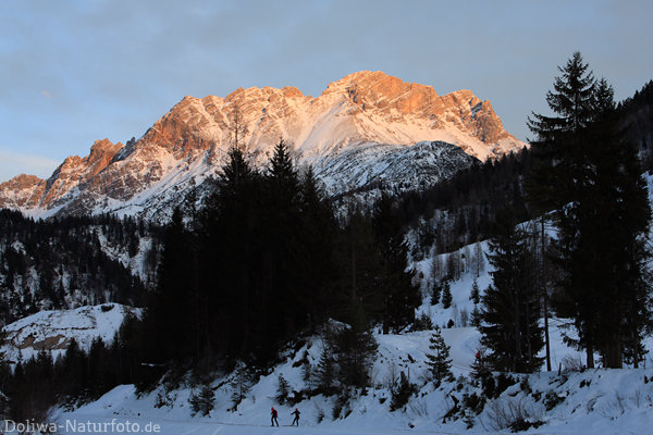 Hochfilzen Leoganger Steinberge in Abendlicht Skilufern Pillerseetal inTirol