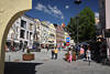 Kufstein City Landschaft Foto Stadtplatz buntes Zentrum mit Besucher