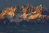 Kaisergebirge Alpenglühen Fotos zerklüfteter Massiv schroffe Felsen Berge in Abendlicht