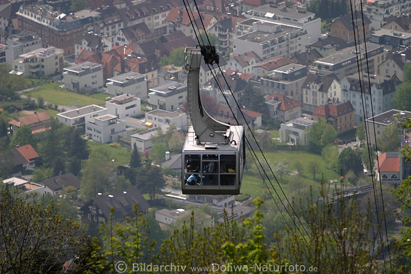 Pfnder-Lift Kabine vor Bregenz Schwebefahrt ins Tal