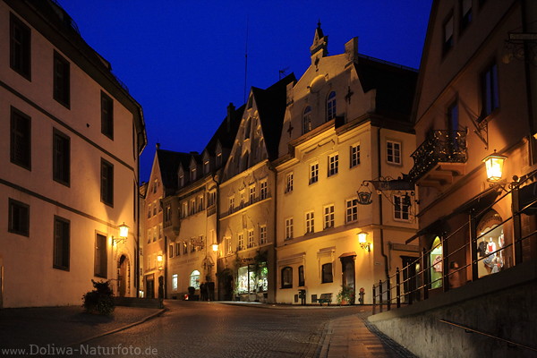 Fssen Altstadt Nachtbild Huser Gasse Nachtlichter