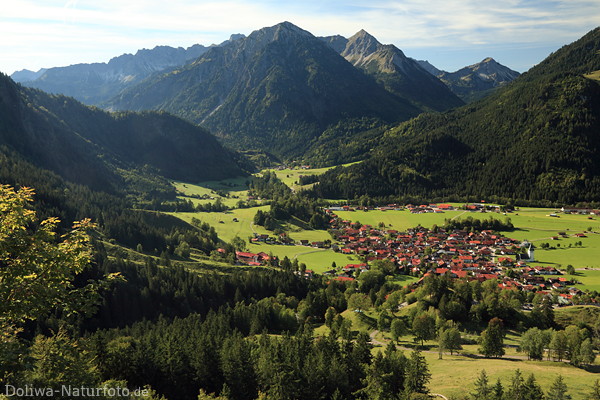 Alpenbild Allguer Gipfel Ostrachtal Grnwiesen Naturidylle Bad-Oberdorf