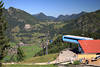 Bergstation Hornbahn-Hindelang Gondel-Aufzug in Allgäu Alpen Gipfel-Talpanorama
