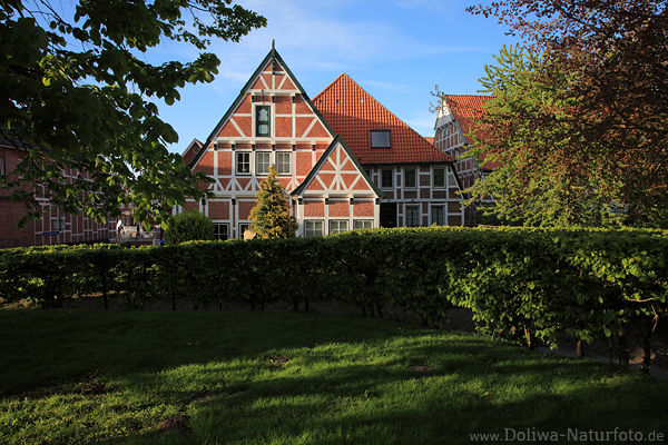 Altstadt Jork Park Fachwerkhuser Altlnder Frhling Bilddesign
