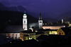 Berchtesgaden City Nachtfoto in Alpenlandschaft Bergstadt Kirchen Trme Nachtromantik