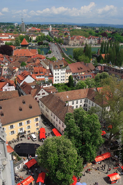 Konstanz Niederburg-Dcher Mnsterblick Rheinbrcke Sternenplatz
