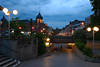 Konstanz Brcke-Unterfhrung Nachtfoto Fugnger-Tunnel zum Zentrum