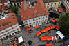 Münsterplatz Blick von oben Marktstände Besucher Konstanz Dächer Foto vom Aussichtsturm