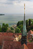 Konstanz Bodenseeblick Wasserweite Münsterturm Altstadt-Dächer von oben