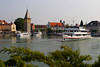 Bodensee Hafenbucht Insel Lindau Schiffe in Wasser Austria Passagier-Ausflugsschif