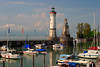 Lindau bayerisches Tor Schwäbisches Meer Leuchtturm +Löwe in Hafen