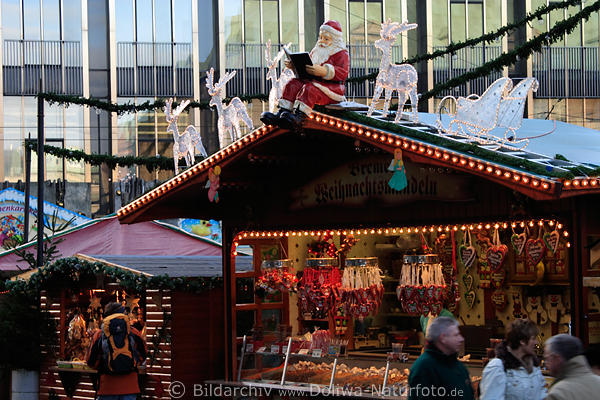 Nikolaus Foto Rentiere  Weihnachtsstand mit Lebkuchen, Weihnachten Advent in Bremen