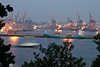 42622_Hamburgfoto, Nachtlichter des Containerhafen bei velgnne