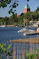 Ratzeburg See Ufer Schilf Landidyll Naturfoto am Wasser Dom Turm ber Boote Naturbild