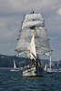 Astrid Segelschiff Fotografie Großjacht unter Segeln in Wind Wasserfahrt auf See