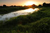 Ausonne Abendstrahlen über Wasser Auwiesen Romantik Sonnenuntergang Naturfoto