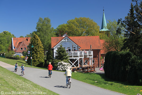 Drennhausen Elbdorf am Deich Radweg Naturidylle