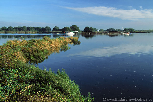Elbe Fluss Barke Schifffahrt bei Stckte