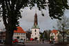 Marktplatz Glückstadt Kirche City Landschaft Dämmerung Stimmung Foto nach Regen