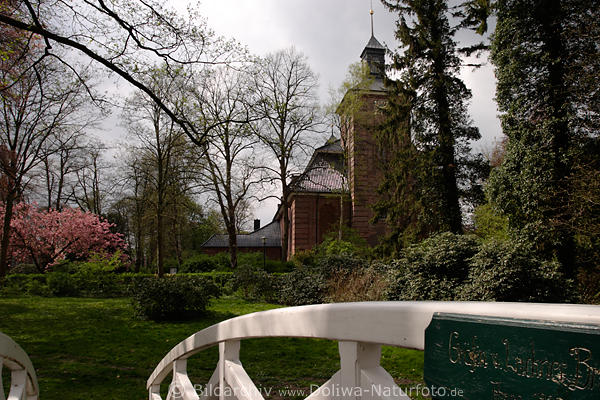 Kloster-Uetersen Park-Blick von Brcke ber Wasserkanal