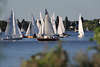 Hamburg Alster-Segler Wasser Boote segeln See-Landschaft